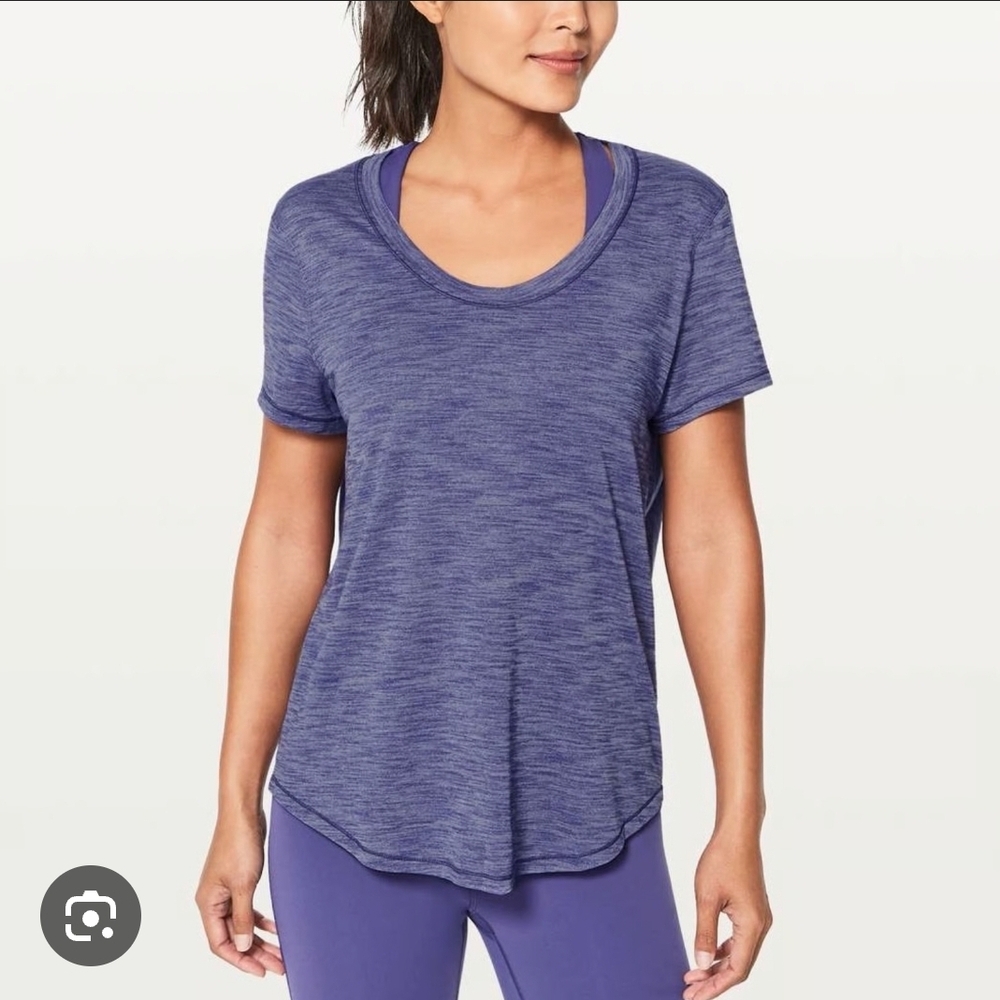 GAP Women's Heathered Indigo Top